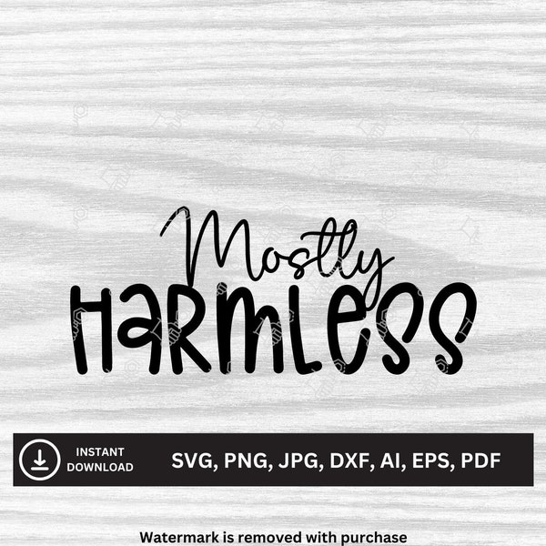 Mostly Harmless SVG | Downloadable Files | svg, png, jpg, dxf, ai, eps, pdf