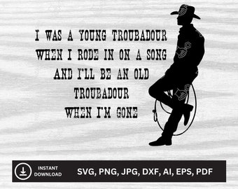 Troubadour SVG | Downloadable Files | svg, png, jpg, dxf, ai, eps, pdf