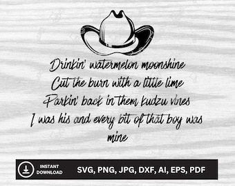 Watermelon Moonshine SVG | Downloadable Files | svg, png, jpg, dxf, ai, eps, pdf