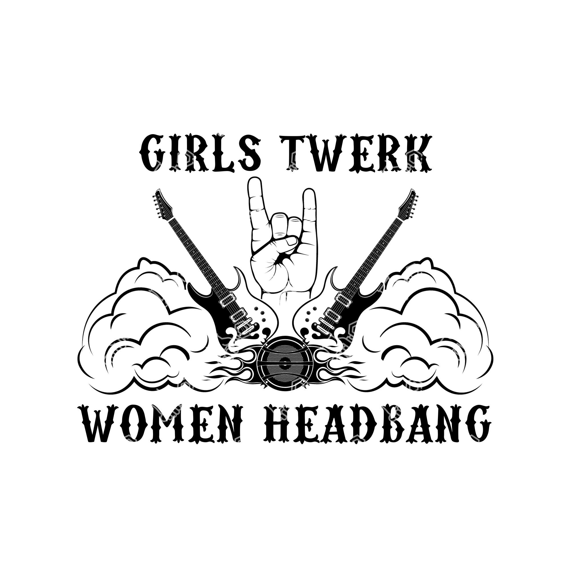 Girls Twerk Women Headbang SVG Downloadable Files Svg Etsy