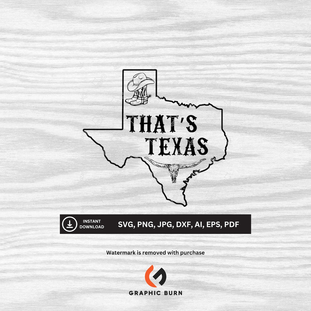 That's Texas Cody Johnson SVG Downloadable Files Svg, Png, Jpg, Dxf, Ai