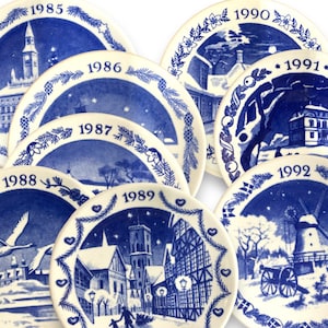 ロイヤルコペンハーゲン 1985/86/88/89/90 イヤープレート 5枚セット 記念 アニバーサリー S9537D