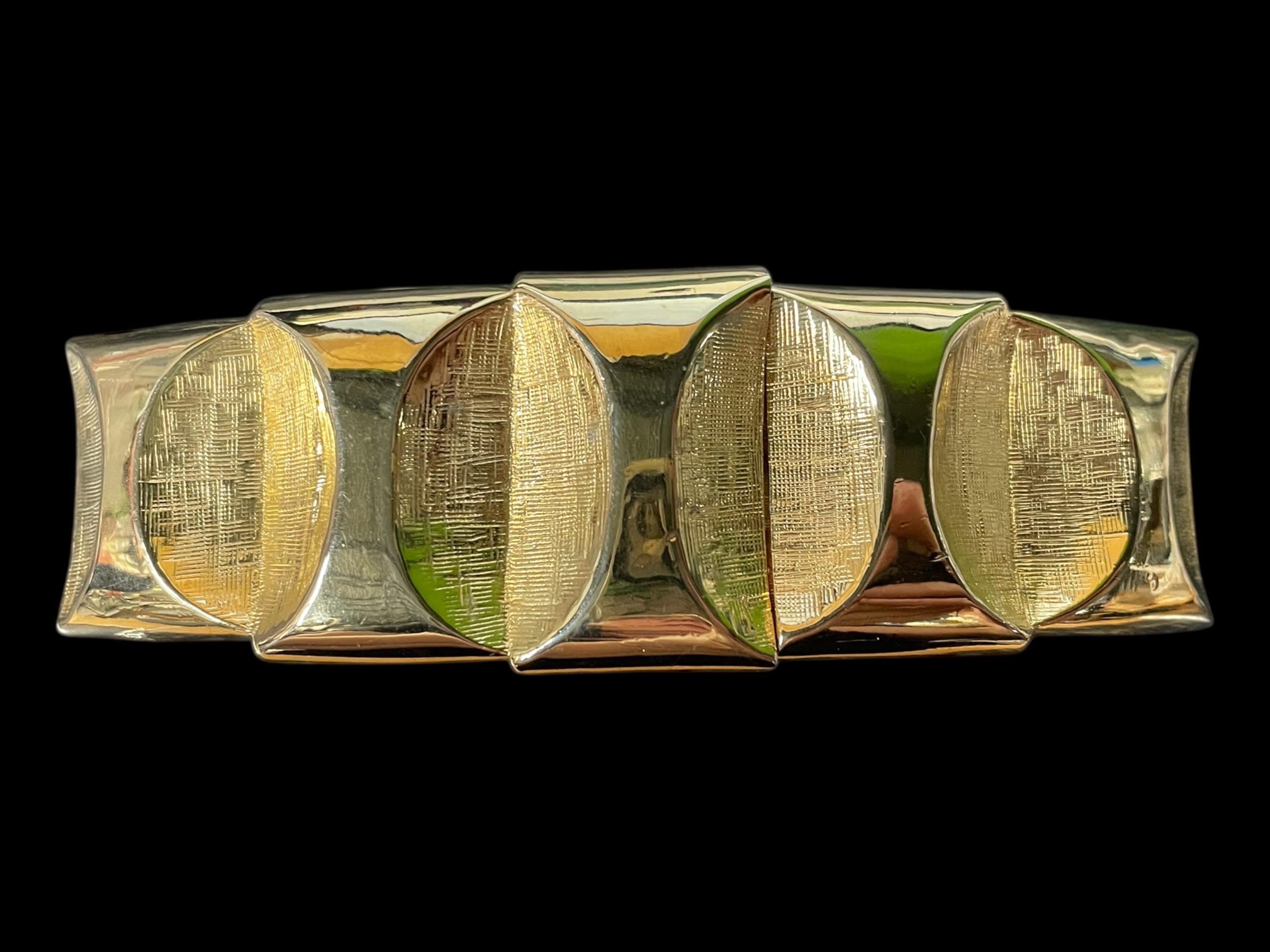 Vintage Accessocraft NYC Gold Tone Belt Buckle: Art Deco 