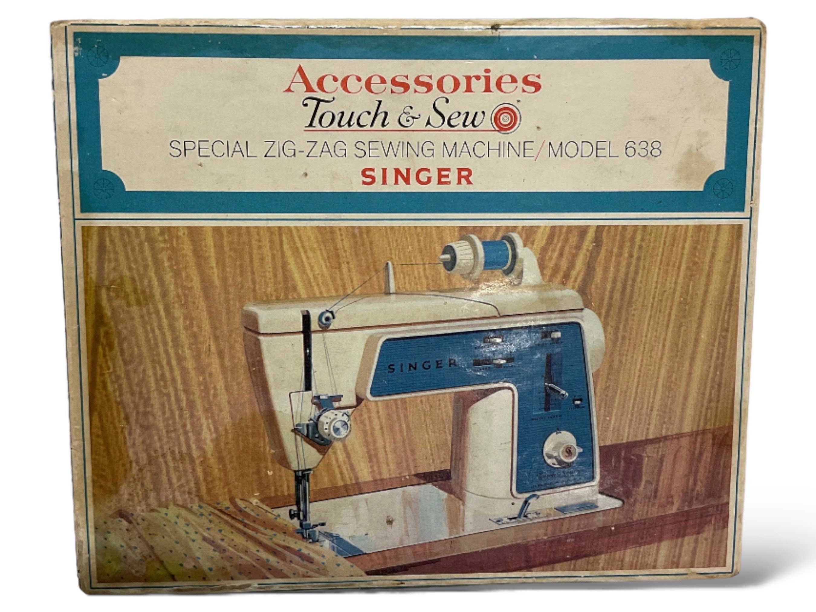 Vintage Singer Touch & Sew Accessories Deluxe Zig Zag Sewing Machine Model  636