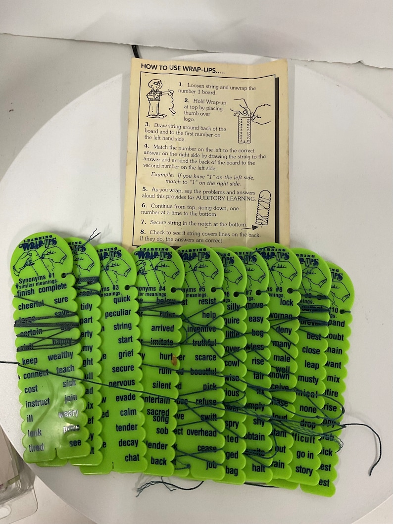 Educational Learning Wrap Ups Sets for Antonyms, Synonyms and Homonyms Etsy