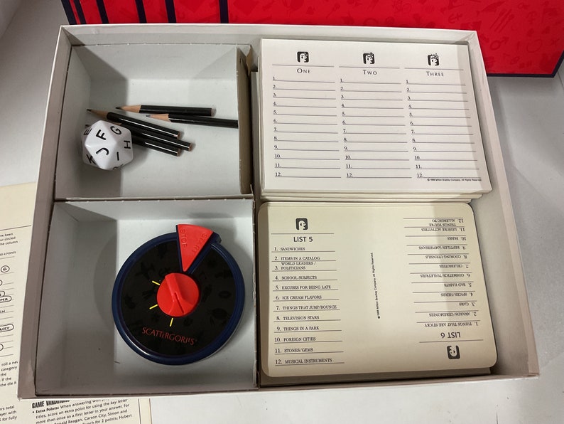 Vintage Scattergories Board Game by Milton Bradley 1988 COMPLETE Made in USA