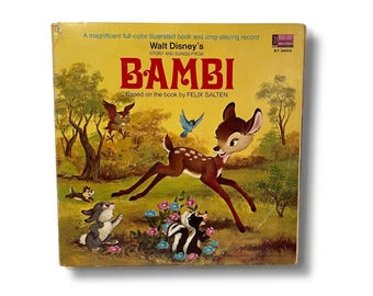 BAMBI Disney Record Book Vintage LP