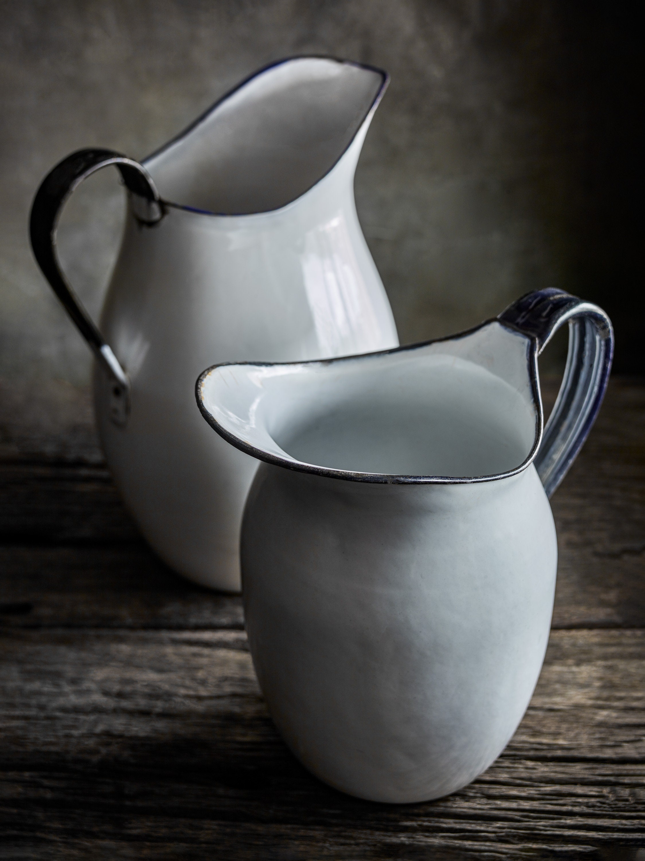 at Home Honeybloom White Metal Distressed Pitcher, 15.5