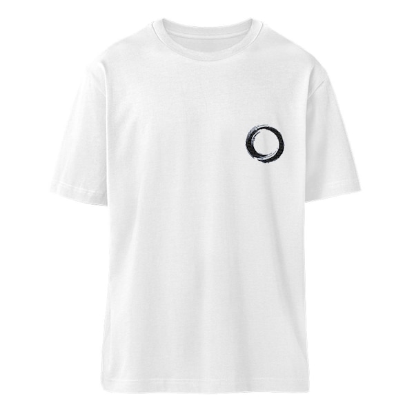 Zen Enso Kreis T-Shirt | Minimalistisches Design Unisex | 100% Bio-Baumwolle - Fuser Relaxed Shirt ST/ST mit Stick