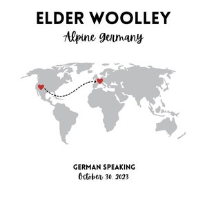HLT-Mission. Missionars Geschenkideen. Missionar Mama Geschenk. Benutzerdefinierte Elder oder Sister Mission Call Map - mit Heimatstaat und Mission Call Map.