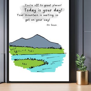 You’re off to great places. graduation gift idea. graduation sign. Dr Suess quote. End of school
