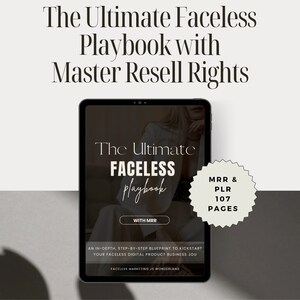 The Ultimate Faceless Playbook: Master Resell Rights for Faceless Marketing  |   Passive Income  | Faceless Guide Instragram  | MRR PLR
