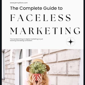 The Complete Guide to Faceless Marketing| Faceless Digital Marketing |  MRR |  DFY- Done For You, Resell | Passive Income | Digital Products
