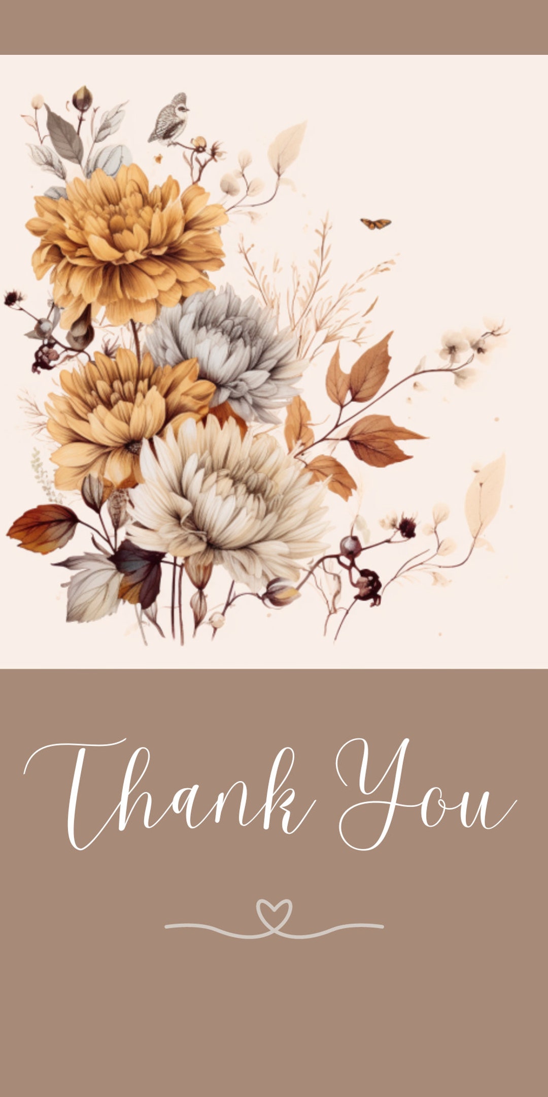 Thank You Digital Card Etsy