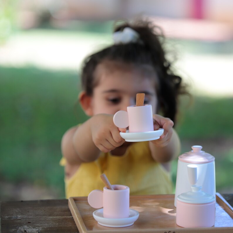 Montessori Tea Set / Wooden Kids Tea Set / Wooden Play Toys / Wooden