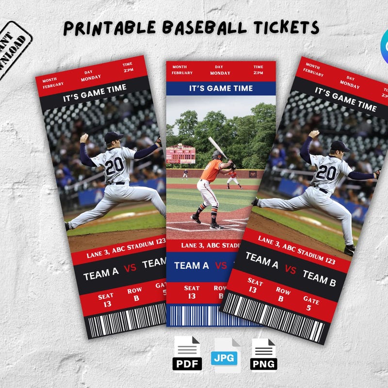 Baseball Ticket - Etsy