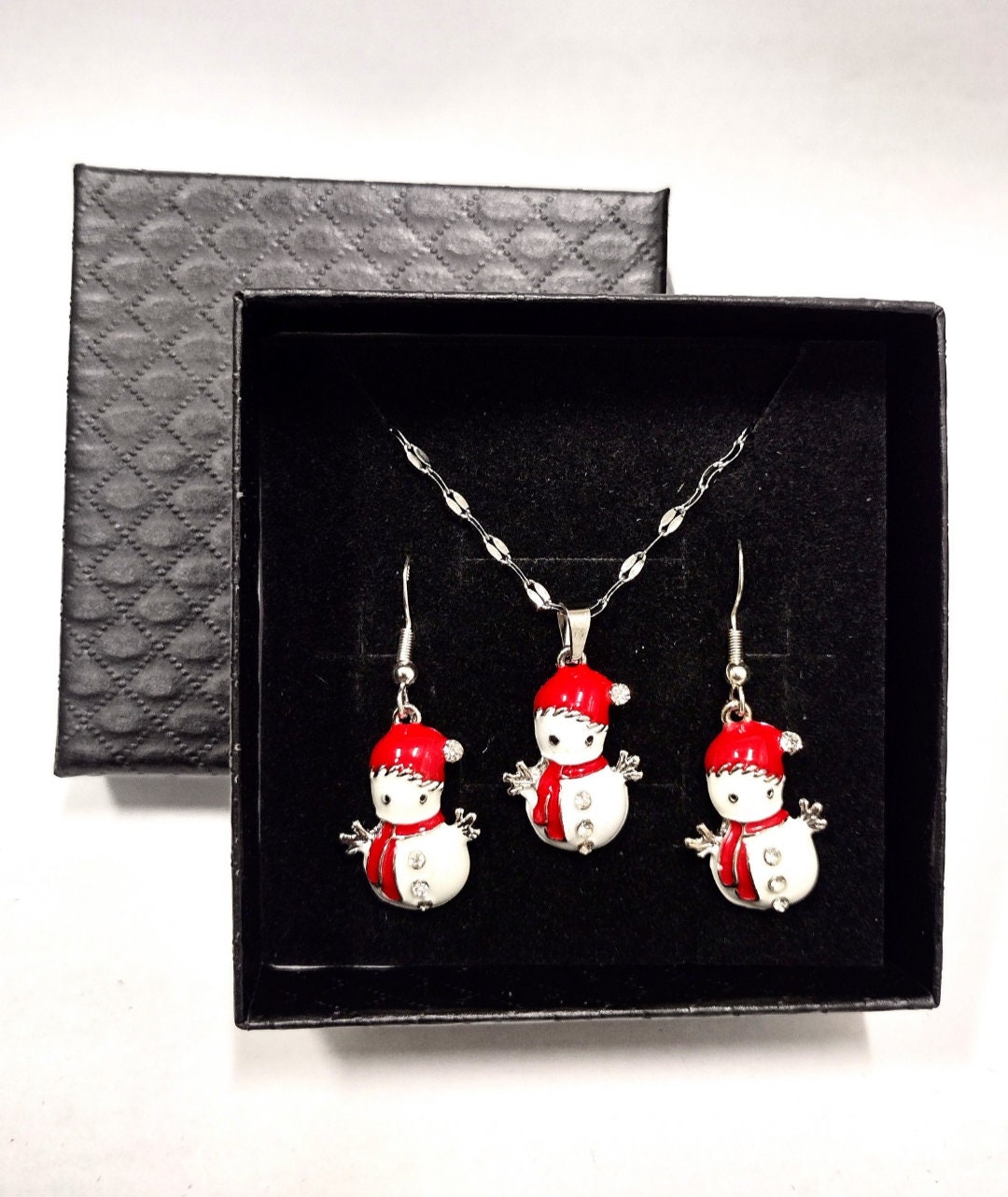 Christmas Earrings and Necklace Set. Holiday Earrings and Etsy