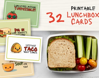 32 Printable Lunchbox Cards | Back to School | Inspiring | LUNCHBOX NOTES BUNDLE | Lunchbox notes | Printable Lunch Notes | Lunchbox Jokes |