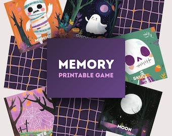 Halloween Memory-Spiel für Kinder, Halloween Memory-Spiel, Herbstaktivität für Vorschule, Sofortiger Download, Printable, Herbstfest