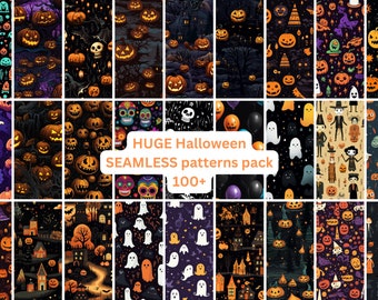 シームレスパターンの巨大なパック（100個以上）| ハロウィン | 秋の季節 | 秋 | 感謝祭 | バンドル | 1024x1024 ピクセル