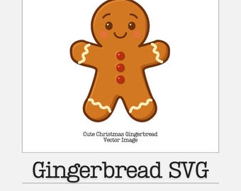 Gingerbread man svg gingerbread cookie illustration transparent background christmas layered cut Vector Decor Projects Tshirts Sublimation