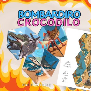 Bombardiro Crocodilo | Ballerina Cappucina | Tralalero tralala | Trulimero Brainrot | Paper Toy DIY Craft | Meme Kaleidocycle Toy