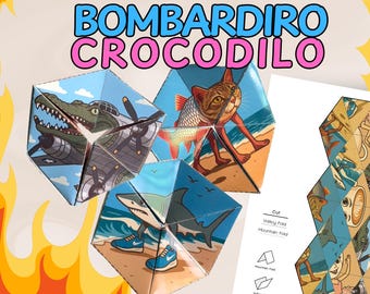 Bombardiro Crocodilo | Ballerina Cappucina | Tralalero tralala | Trulimero Brainrot | Paper Toy DIY Craft | Meme Kaleidocycle Toy