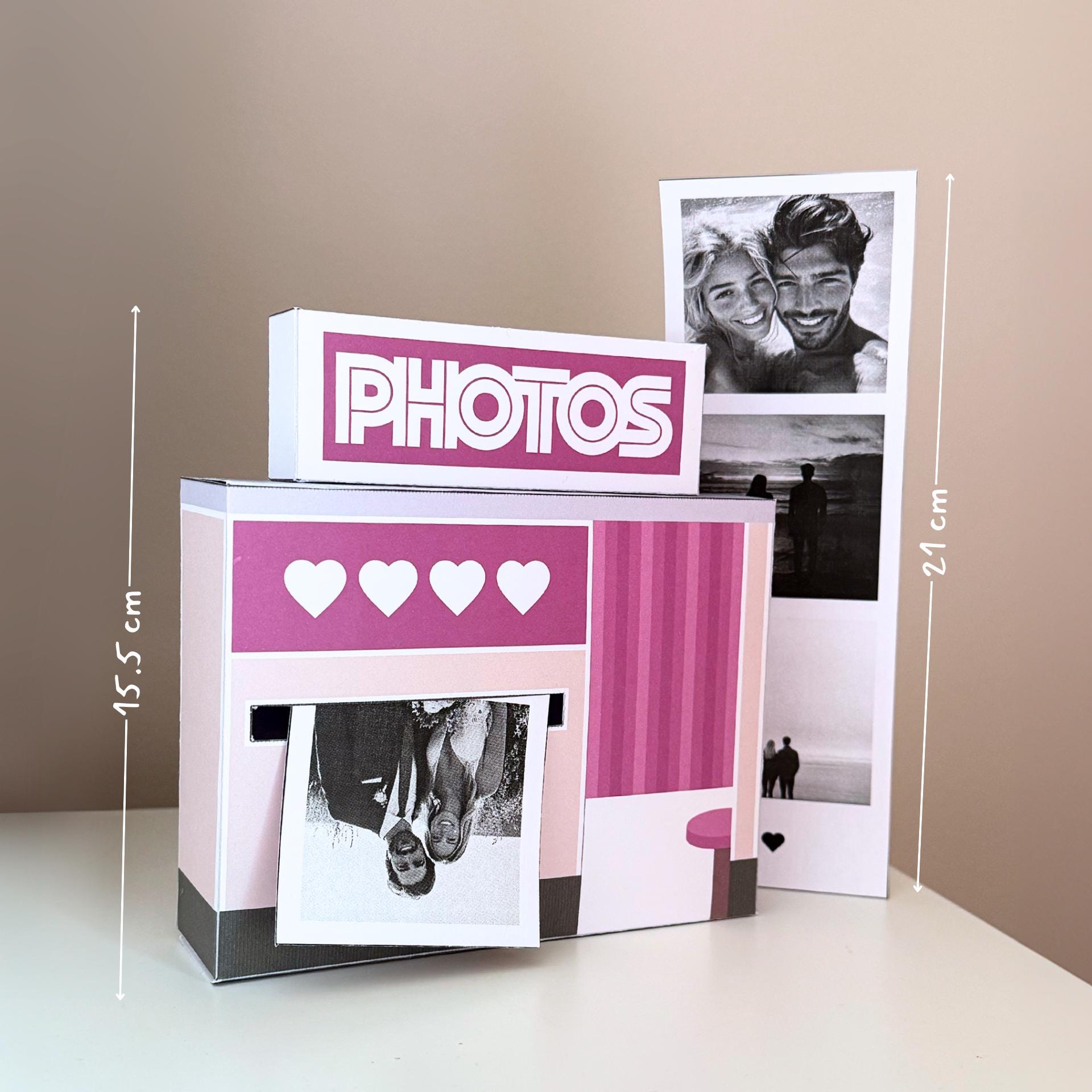 Printable Paper Photoautomat, Personalized Valentines Day Gifts, DIY ...