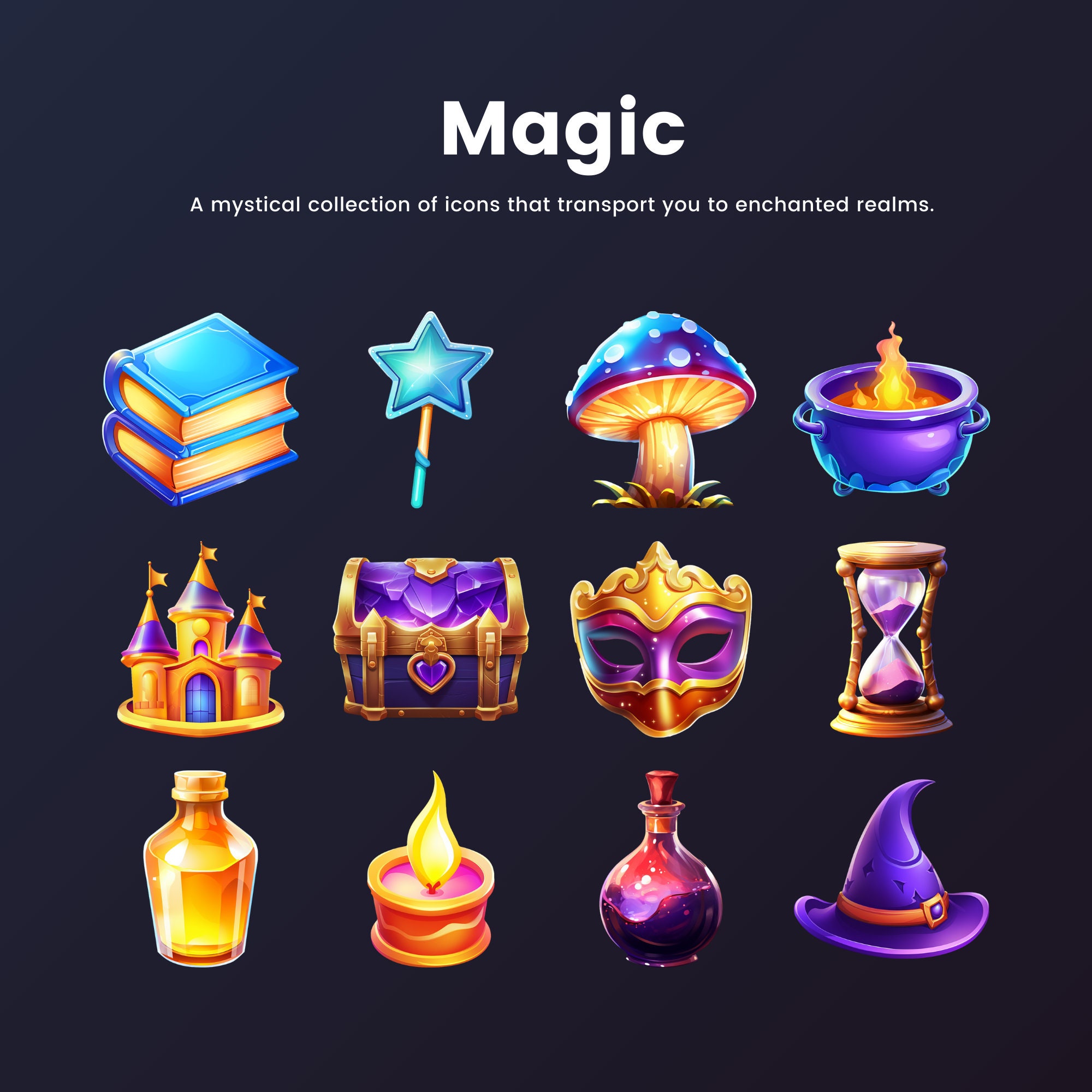 Random 2d Player Icon 2D Game Icon Pack: 72 Icons, 12 Characters, 24 Backgrounds, Colourful ...