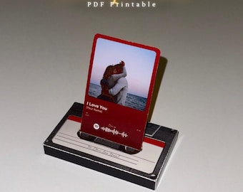 紙製DIYソングフォトプレートミックステープSpotifyアルバムカバーミュージックプレイリストフォトフレームセンチメンタルカップルソングライターウェディングメモリアルギフト