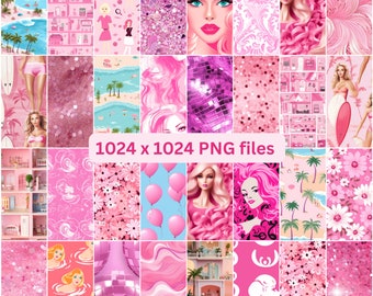 Naadloze patronen Amerikaanse pop - achtergronden - png 1024 x 1024 - enorm pakket van 100+ bestanden