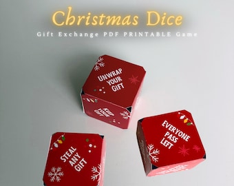 Christmas Dice Game Printable Christmas Gift Exchange Game, Christmas Party Game, Holiday Present Swap, Christmas Gift Game Digital Download