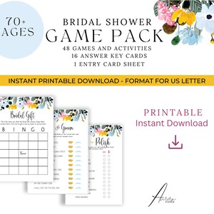 Pacchetto giochi per addio al nubilato / Giardino fiorito / Download istantaneo - Stampabile / Pacchetto feste / Giochi di addio al nubilato / Giochi di coppia