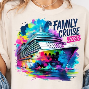 Family Cruise 2025 PNG Design, Tropical Cruise Trip Clipart, Cruise Ship Shirt Design, Digital Download, Sublimation Design