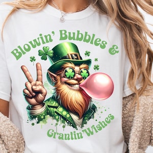 St. Patrick’s Day PNG, Leprechaun Png Digital Download, Shamrock Sublimation Design, 300 DPI Transparent Background, DTF Design