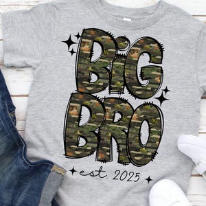Big Brother Est 2025 Png, Promoted to Big Brother Png, Big Brother To Be Sublimation Design, Big Bro Tshirt Design, Camo Shirt Png, DTF
