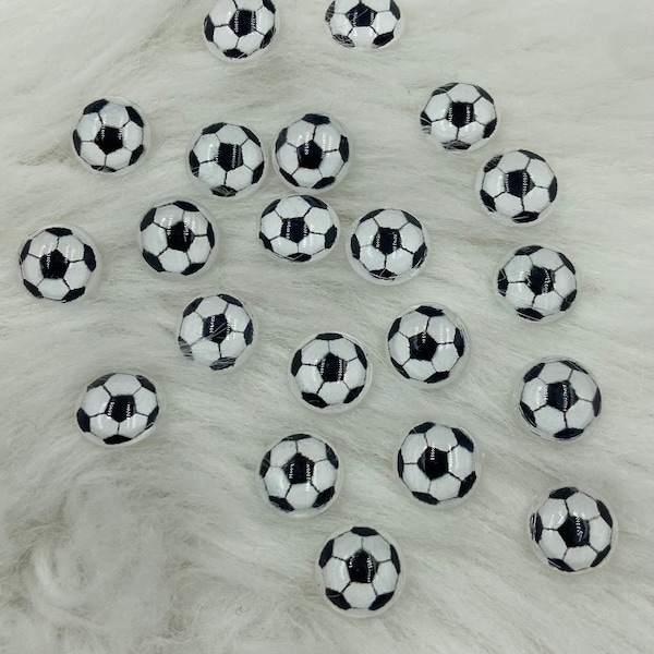 Cute Resin 10mm Soccer Ball Baseball Round Flatpack Cabochon , DIY Clothing Projects, Clothing Accessories, Scrapbooking