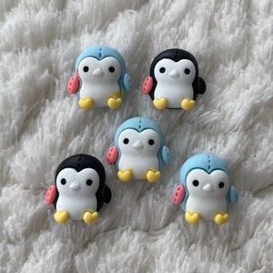 15mm Kids Baby Resin Super Cute Colorful Penguin Flatback Cabochon DIY Headwear Accessories, Children Animal Kawaii Craft Supply DIY Project