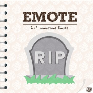 RIP Emote - Cartoon Tombstone | Grave Emote for Twitch & Discord