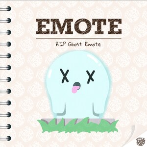 RIP Ghost Emote: Cute Halloween Twitch, Discord, & YouTube Emote