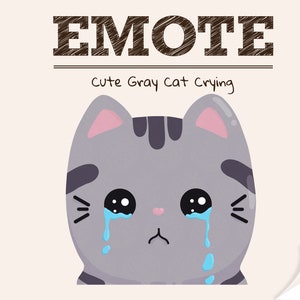 Heartfelt Cat Emote for Twitch, Discord, and YouTube | Touching Crying Kitten | Emotional and Cute