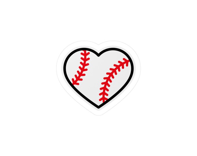 Baseball Sticker, Baseball Heart Sticker, Water Bottle Sticker, Kindle ...