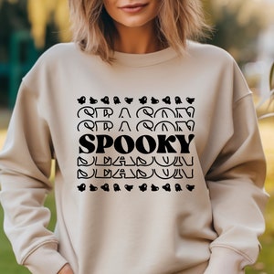Spooky Season Unisex Sweatshirt, Cozy Fall Sweatshirt, Cute Halloween Shirt, Retro Halloween Sweatshirt, Spooky Vibes Shirt Ghost Sweatshirt