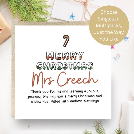 Christmas Card Sayings For Teachers