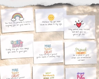 A6 Affirmation Cards | Positive Mindset, Teacher Motivation, Exam Encouragement