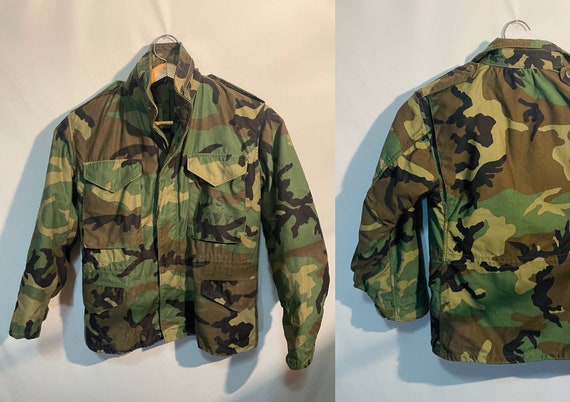 Vintage Camo Army Jacket Size Small X-Short | US … - image 4