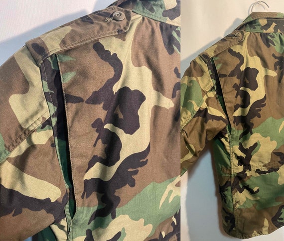 Vintage Camo Army Jacket Size Small X-Short | US … - image 8