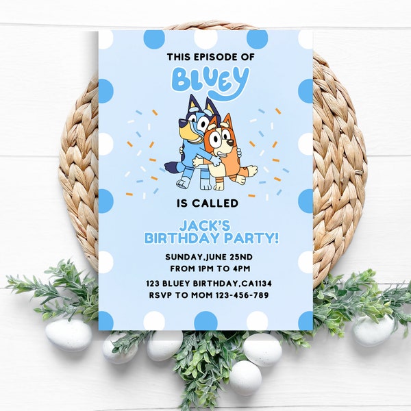 Kids Editable Birthday Invitation Template, Printable Birthday Party Invitations, Digital Bday Party Invite Template, Boys & Girls Invite