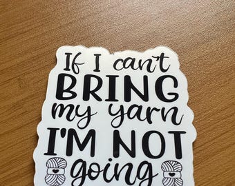 Yarn - crochet lovers sticker. handmade vinyl decal for laptops, phones, journaling, notebooks, water bottles, tumblers.