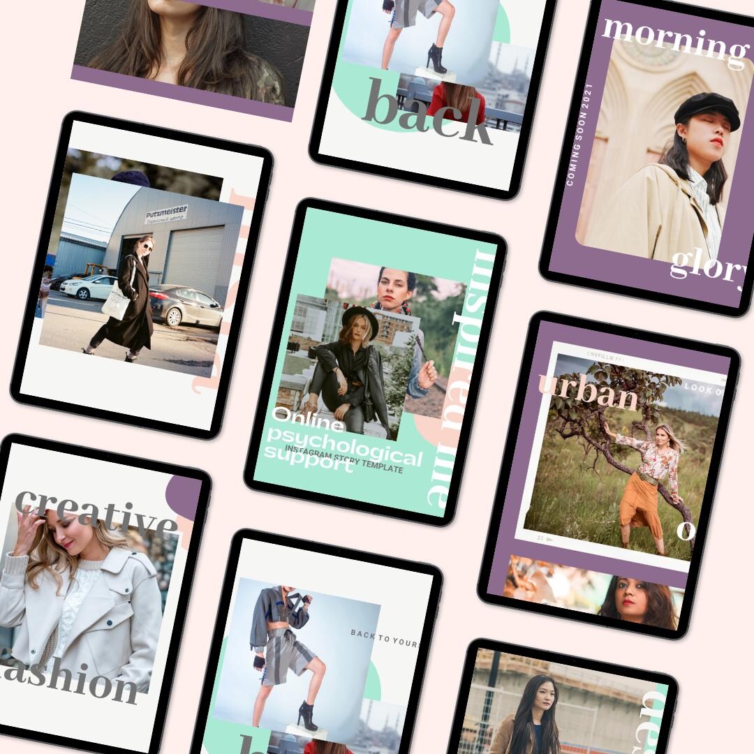 Colourful 70 Editable Instagram Canva Templates – Fashion | Social ...